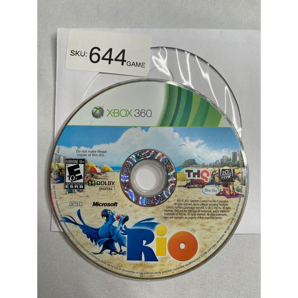 Rio Xbox 360 Game Disc Only